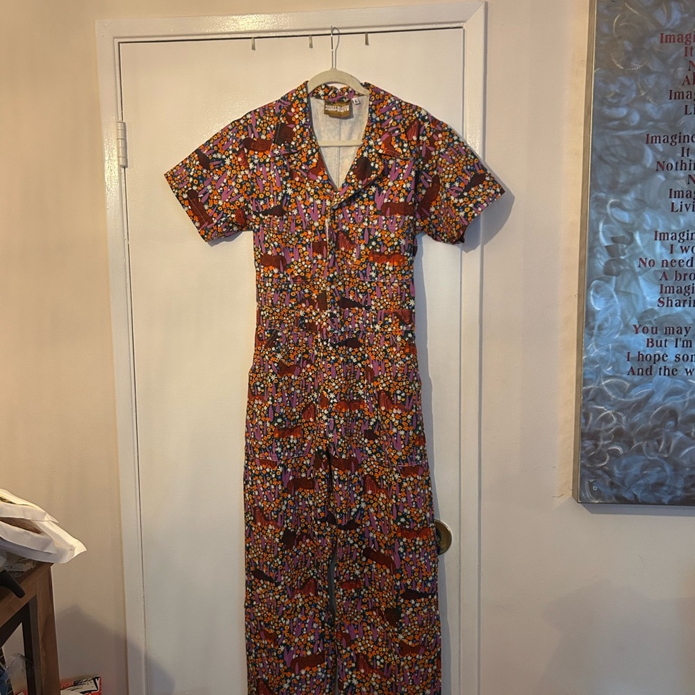 Big Bud Press Limited Edition Meadow Press Short Sleeve Jumpsuit